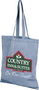 Pheebs Recycled Promotional Tote Bags Branded with digital transfer print from The Promobag Warehouse