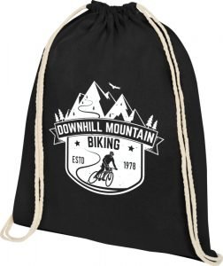 Oregon-Drawstring Promotional Bag with Transfer from The Promobag Warehouse