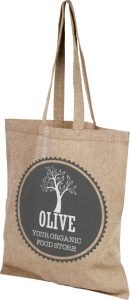 Pheebs Recycled Promotional Tote Bags Branded with spot print from The Promobag Warehouse